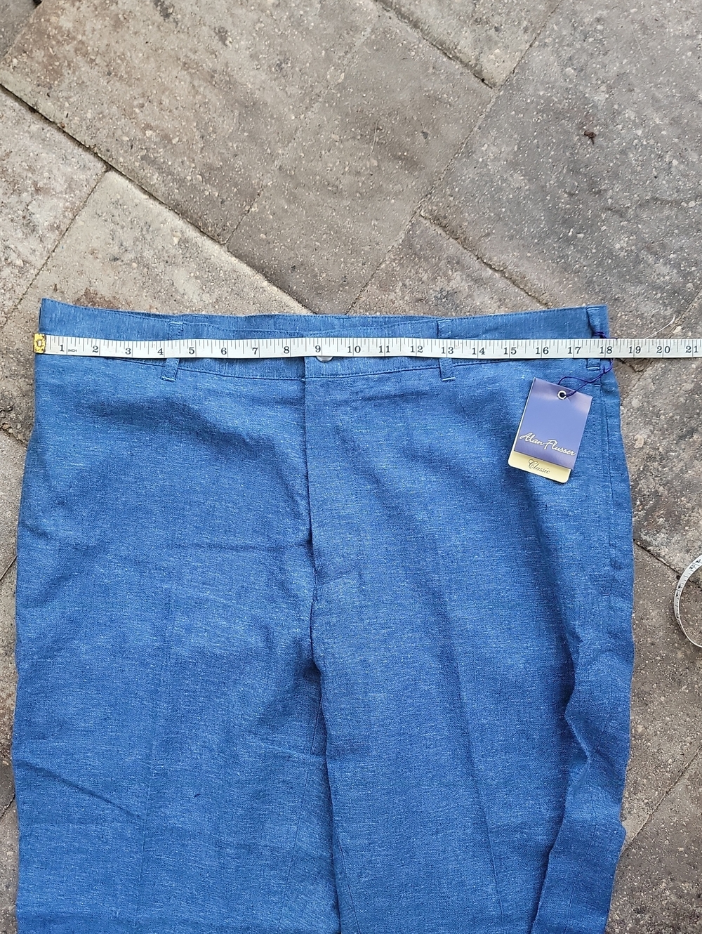 Alan Flusser Linen Blend Men's Trousers W36 L30 - Picture 3 of 7